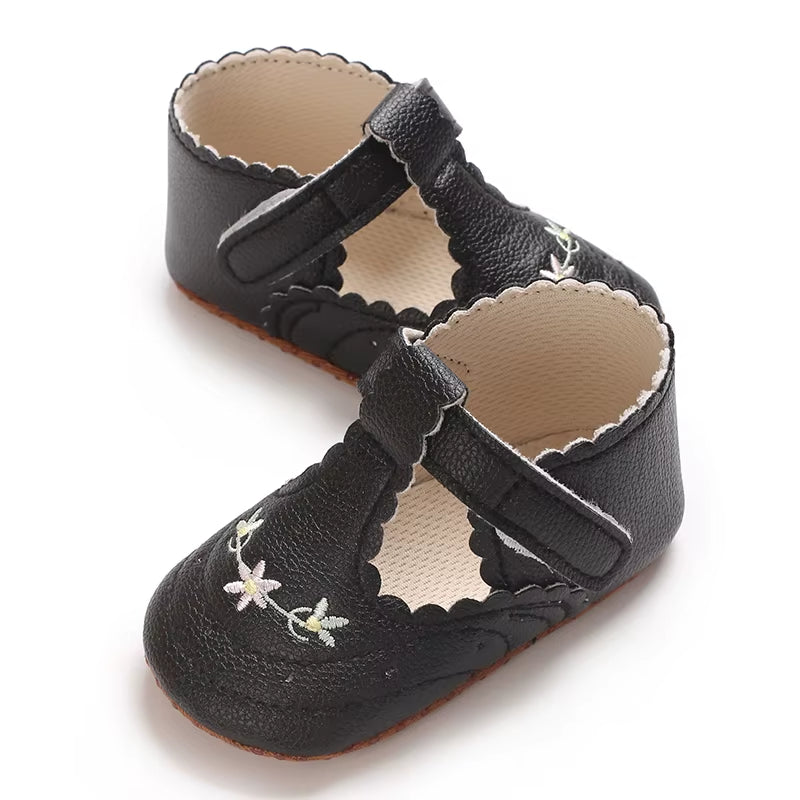 0-18M Baby Girl Princess Shoes Cute Printed Soft Cloth Bottom anti Slip Spring and Autumn Princess Shoes First Step Shoes