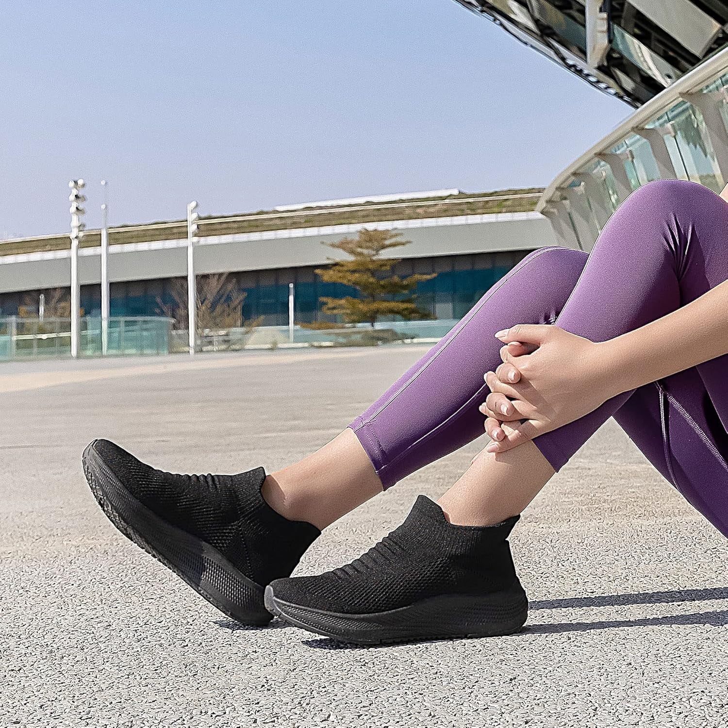 Womens Slip on Walking Shoes Comfort Lightweight Breathable Sock Shoe Non-Slip Mesh Casual Fashion Tennis Running Sneakers