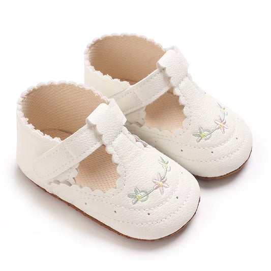 0-18M Baby Girl Princess Shoes Cute Printed Soft Cloth Bottom anti Slip Spring and Autumn Princess Shoes First Step Shoes