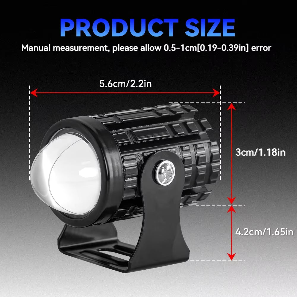 2Pcs Motorcycle Led Headlight 12V High Bright Led Lights Lamp for Motorbike Moto Led Auxiliary Spotlights