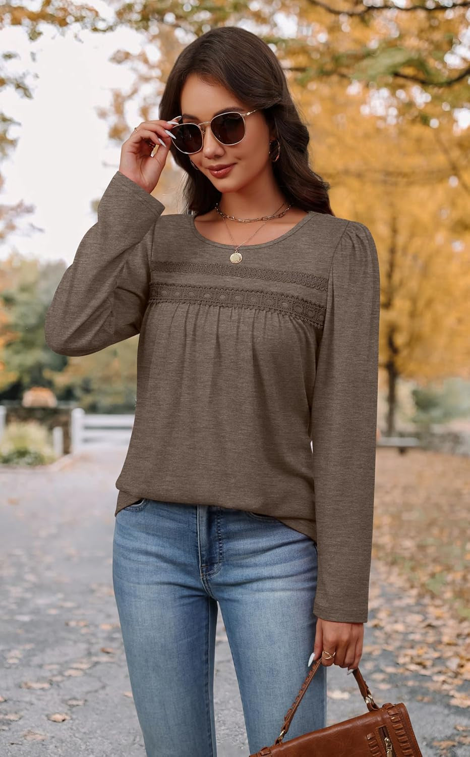 Boho Tops for Women Long Sleeve Shirts plus Size Early Fall Fashion Womens Blouses Dressy Casual Outfits M-4Xl