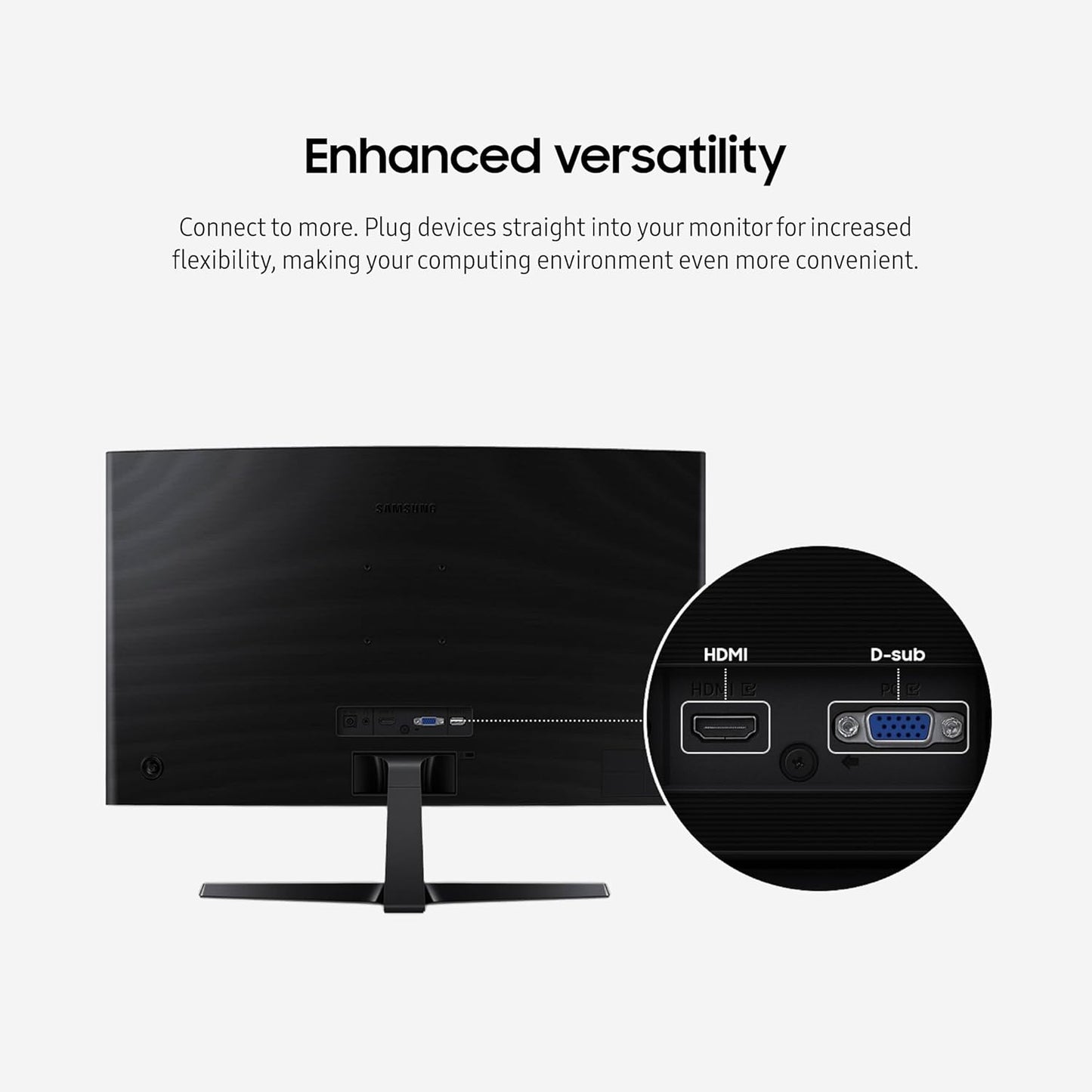 27" Essential S3 (S36GD) Series FHD 1800R Curved Computer Monitor, 100Hz, Game Mode, Advanced Eye Comfort, HDMI and D-Sub Ports, LS27D366GANXZA, 2024