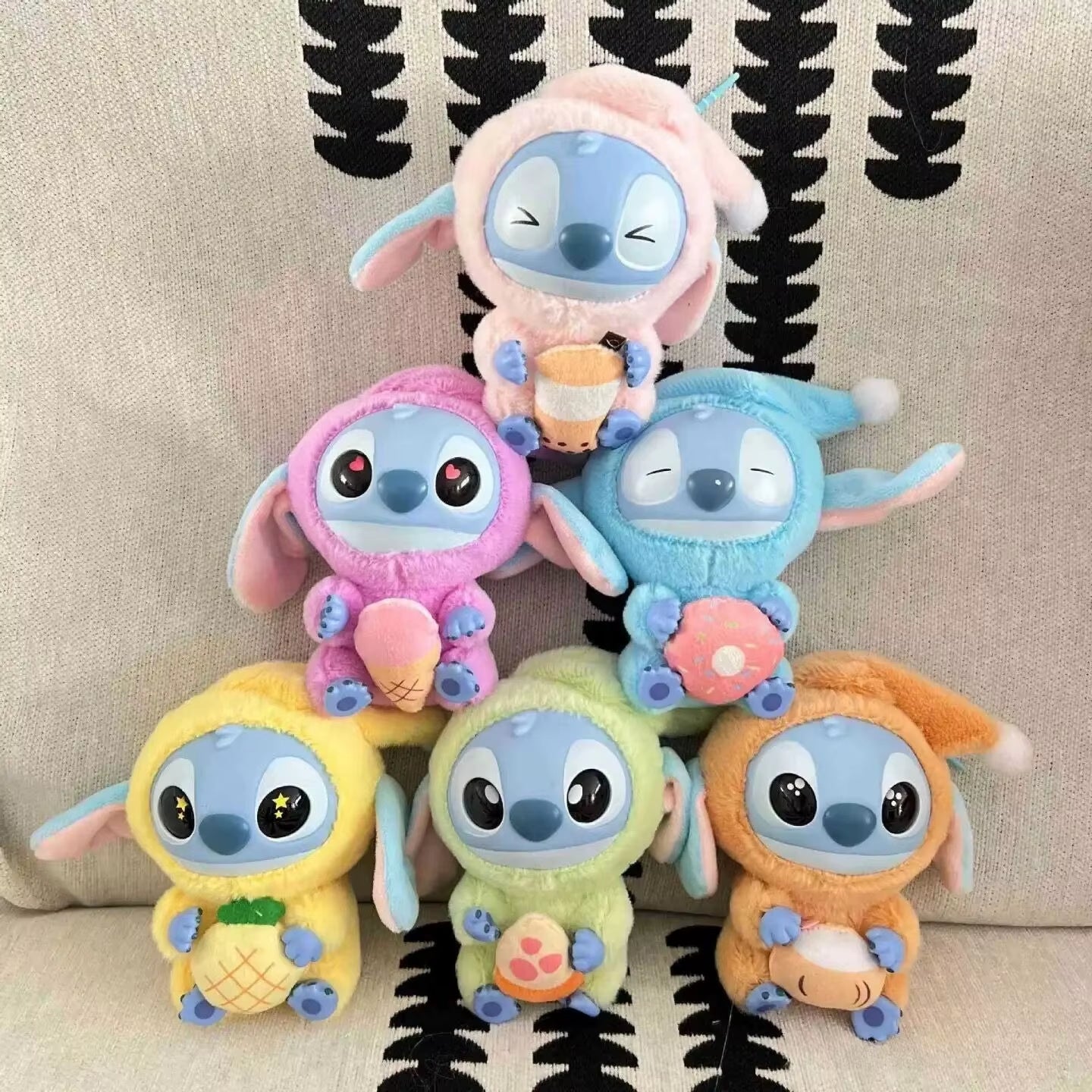 Kawaii Stitch Blind Box Bag Eat Some Thing before Sleep Series Vinyl Pendant Cute Doll Mystery Box Fluffy Doll Adult Gi