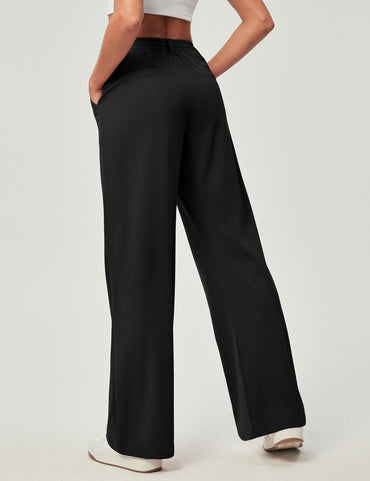 Wide Leg Pants Woman Stretchy Work Dress Pants Women Pull on Business Casual Slacks Trousers Fall Outfits 26"/28"