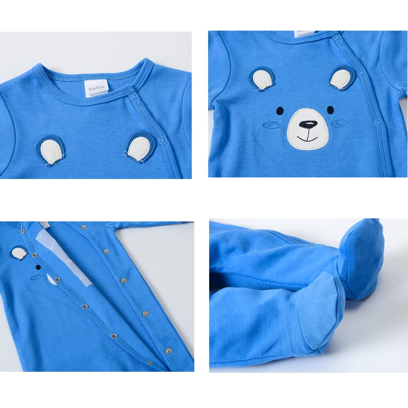 1/3 Pcs Baby Boys Rompers Cartoon Print Overalls Cotton Infant Clothing Kids Jumpsuit Newborn Pajimas 0-3 Months