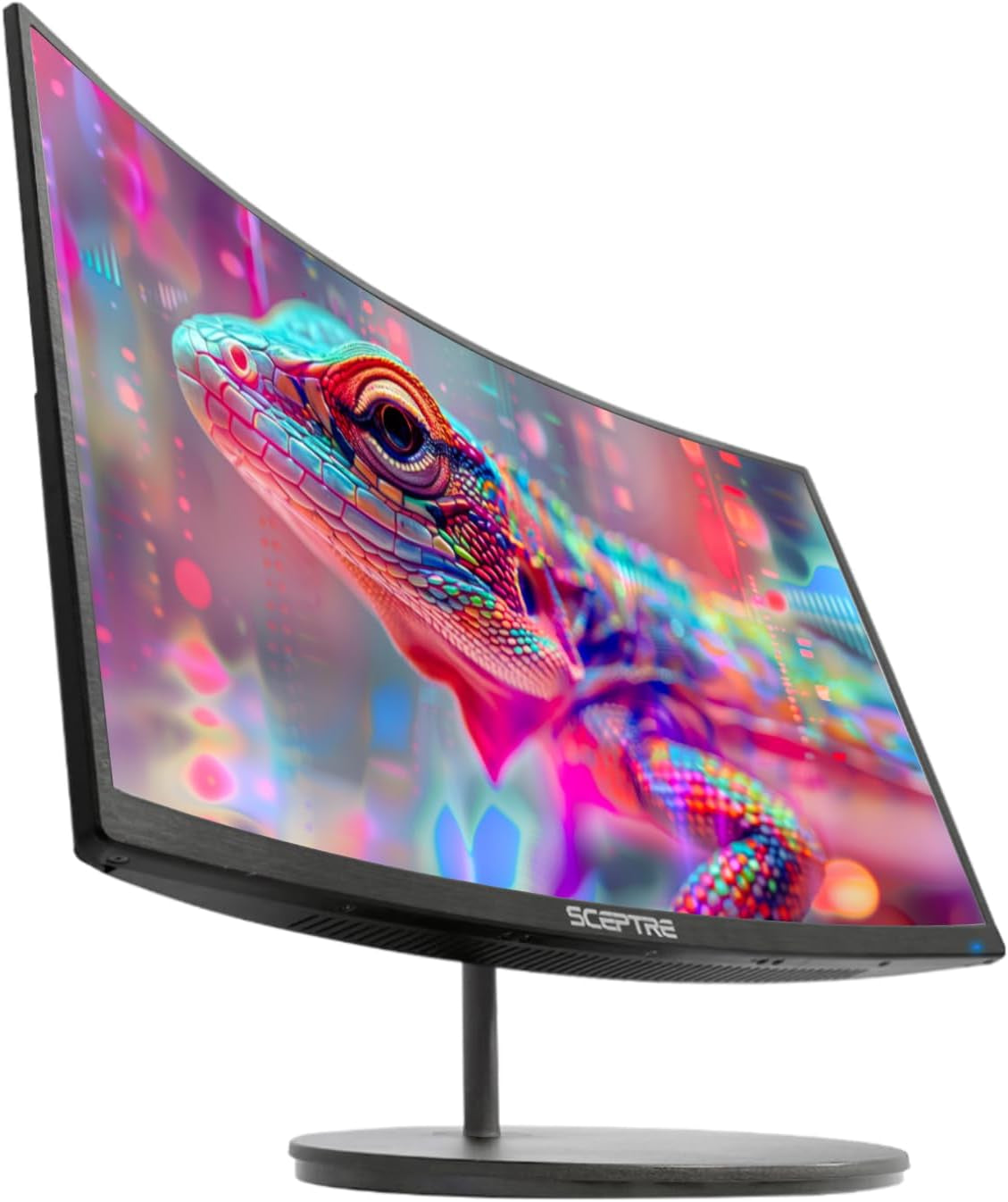 Curved 27" FHD 1080P 75Hz LED Monitor HDMI VGA Build-In Speakers, EDGE-LESS Metal Black 2019 (C275W-1920RN)