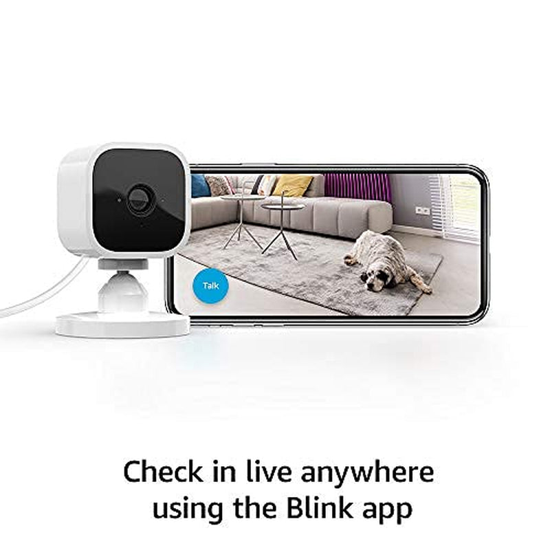 Mini - Compact Indoor Plug-In Smart Security Camera, 1080P HD Video, Night Vision, Motion Detection, Two-Way Audio, Easy Set Up, Works with Alexa – 2 Cameras (White)