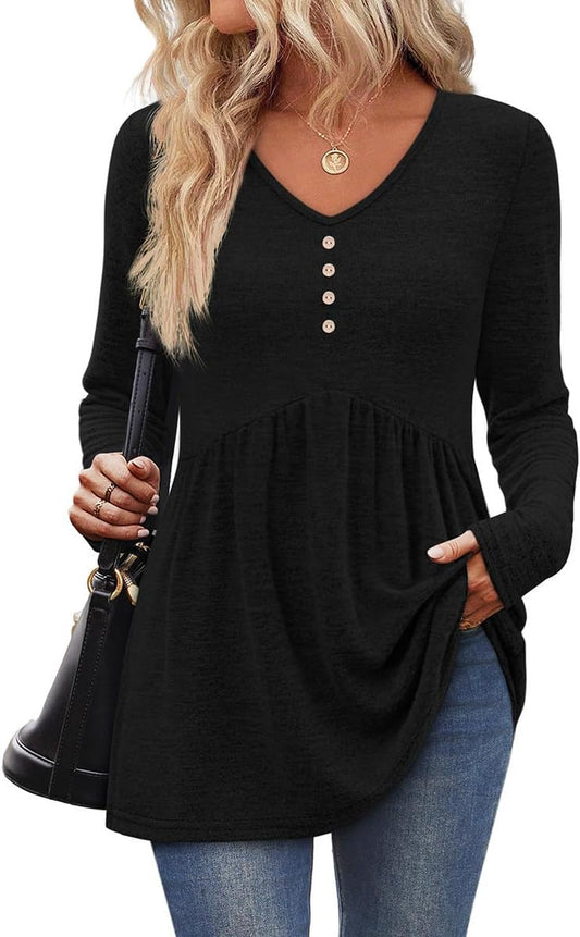 Ladies Tops and Blouses for Women Fall Sweaters Long Sleeve Shirts Winter Clothing for Women Fashion Clothing