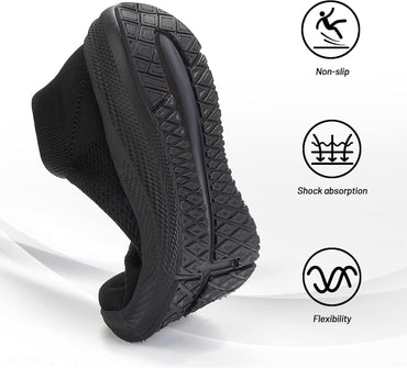 Womens Slip on Walking Shoes Comfort Lightweight Breathable Sock Shoe Non-Slip Mesh Casual Fashion Tennis Running Sneakers