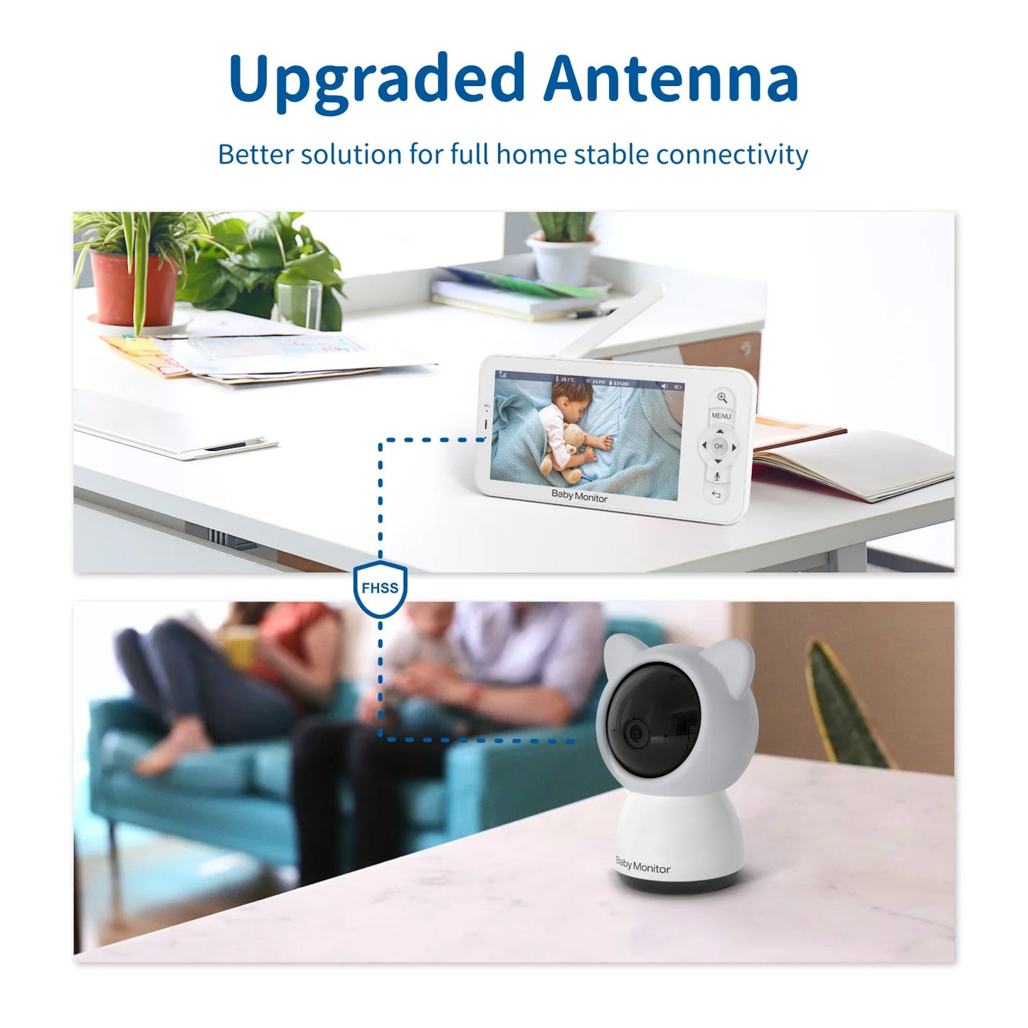 Wifi Baby Monitor Babyphone Video Baby Camera Bebe Nanny HD 5 Inch LCD Mobile Phone APP Control PTZ Lullabies for New Born