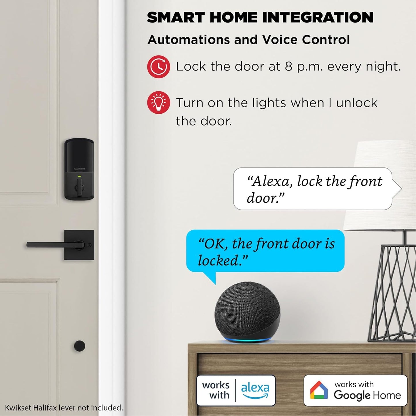 Halo Wi-Fi Smart Lock, Keyless Entry Front Door Touchscreen Deadbolt, Matte Black Finish, Grade AAA Certified, UL Listed, Easy Install No Hub, App Control, Digital Remote Lock