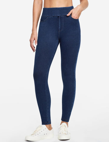Women's High Waist Stretchy Jeggings with Tummy Control and Pockets - Trendy Casual Skinny Jeans