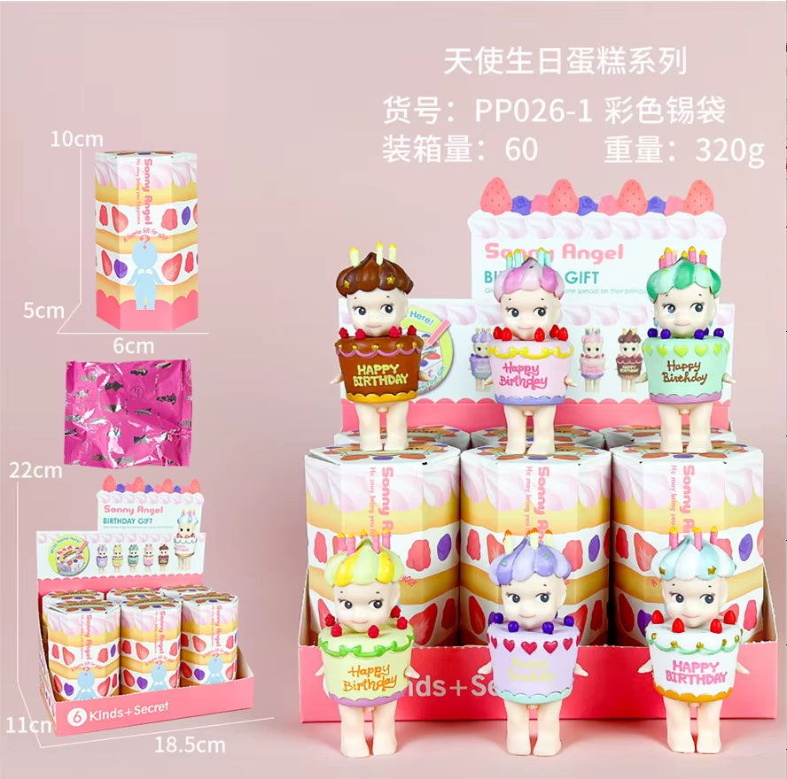 Cute S Angel Hippers Blind Box Birthday Cake Gift Series Doll Models Mini Anime Characters Gifts Room Christmas Gift