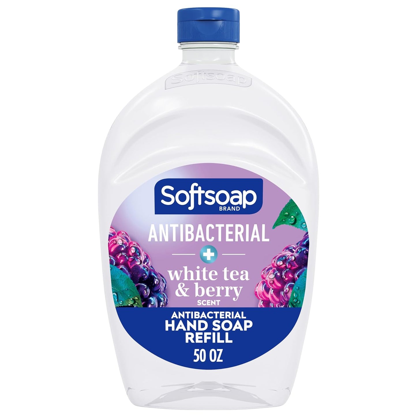 Antibacterial Liquid Hand Soap Refill, White Tea & Berry Scented Hand Soap, 50 Ounce(Packaging May Vary)