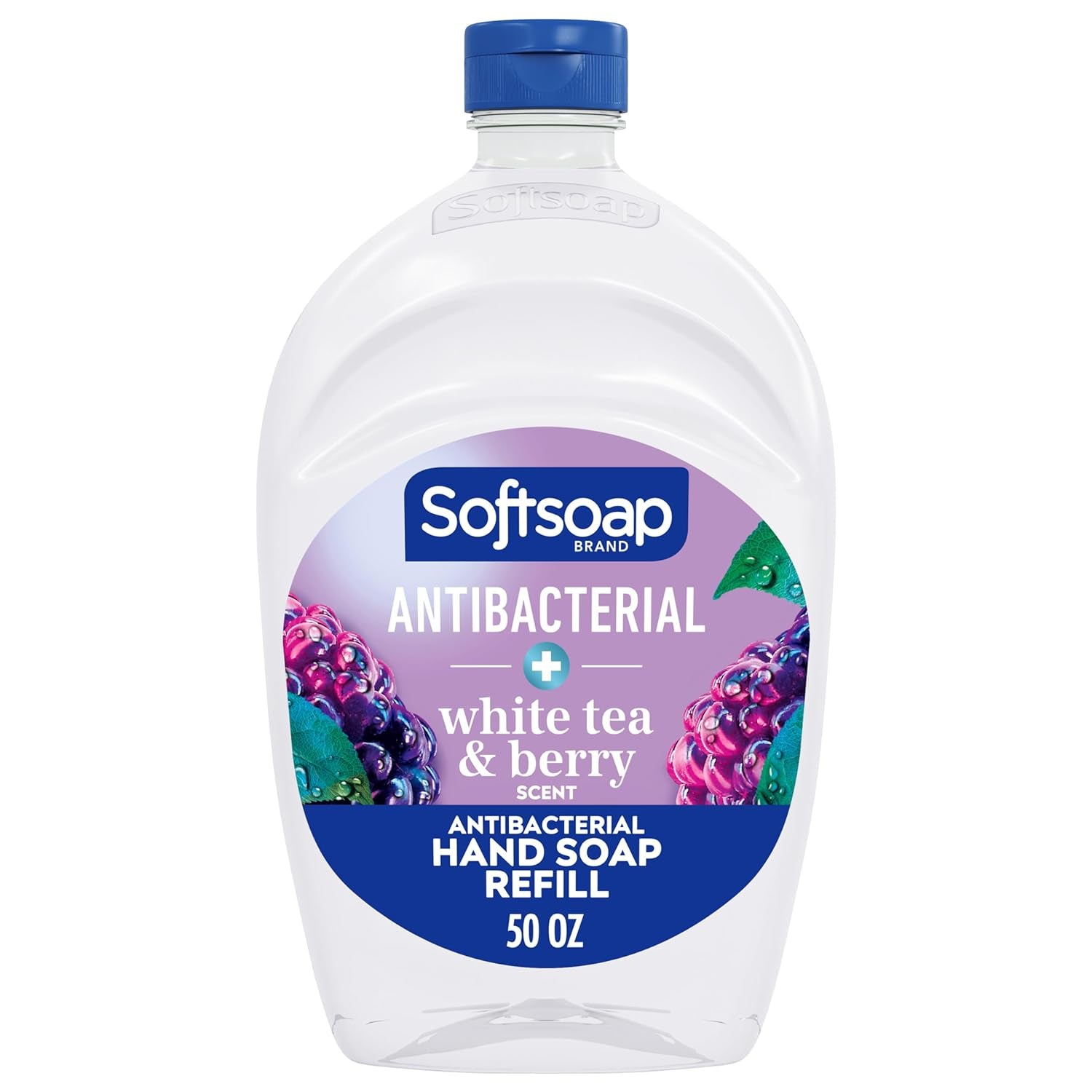 Antibacterial Liquid Hand Soap Refill, White Tea & Berry Scented Hand Soap, 50 Ounce(Packaging May Vary)