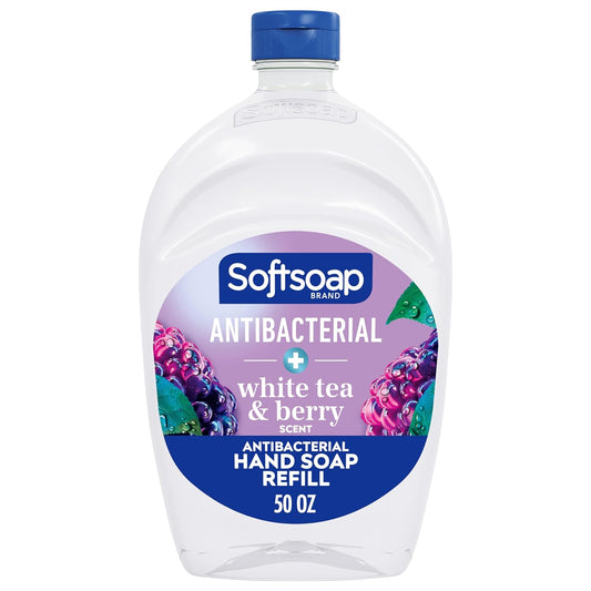 Antibacterial Liquid Hand Soap Refill, White Tea & Berry Scented Hand Soap, 50 Ounce(Packaging May Vary)