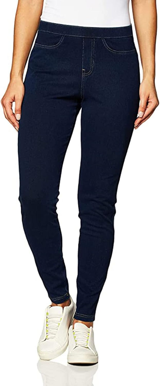 Women’S Classic Denim Leggings, Jeggings for Women with Real Back Pockets, High Waisted Stretch Jeans