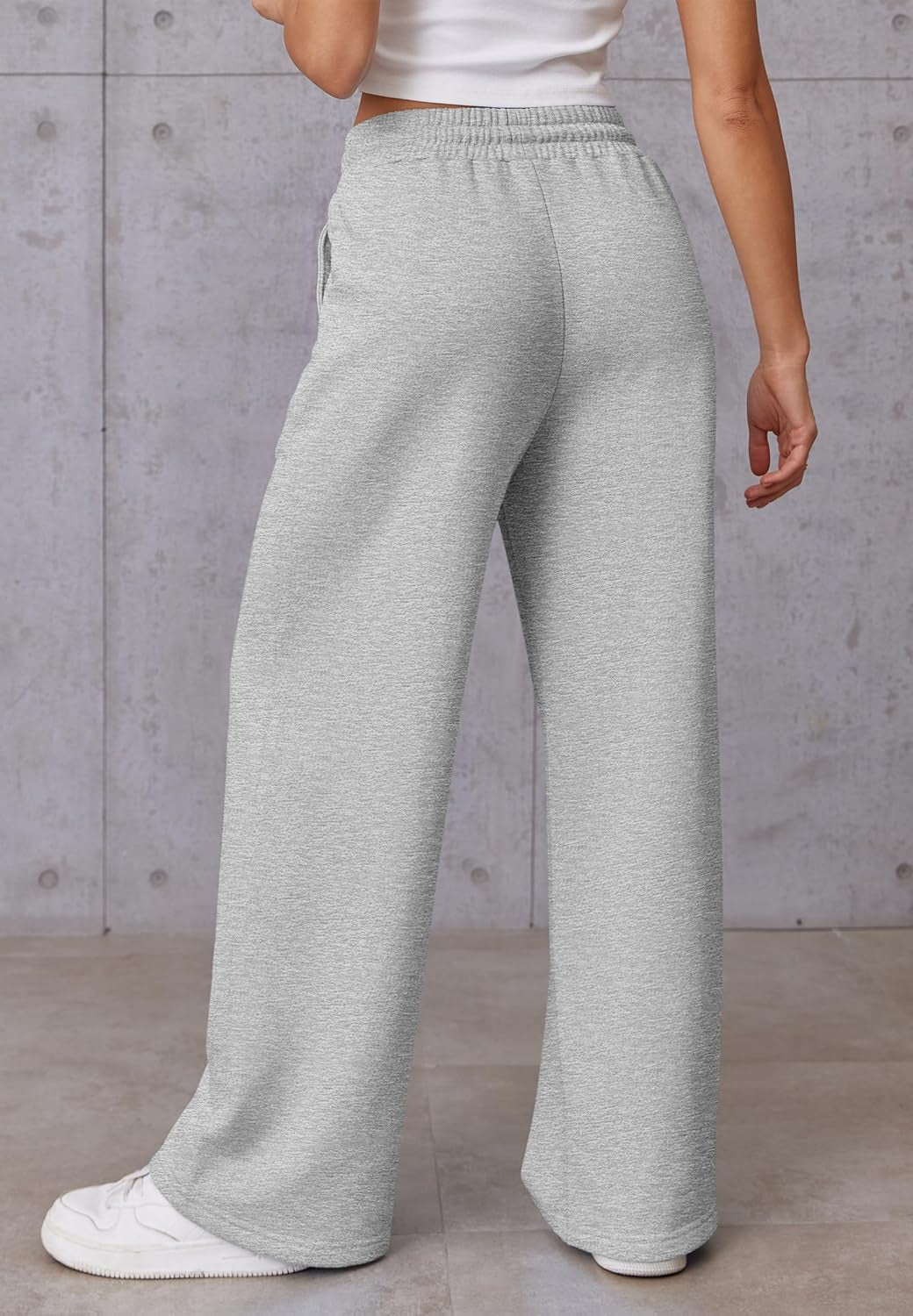 Womens Wide Leg Sweatpants High Waisted Baggy Pants Fashion Teen Girl Drawstring Athletic Joggers