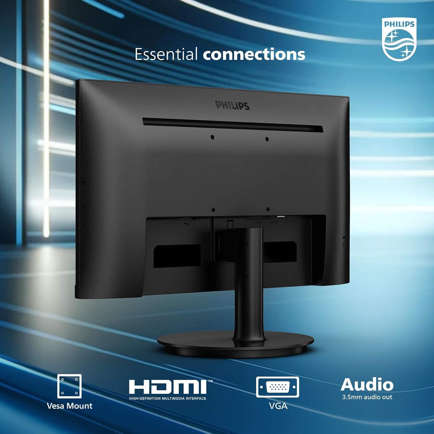 241V8LB 24 Inch Frameless Full HD (1920 X 1080) 100Hz Monitor, VESA, HDMI X1, VGA Port X1, Eye Care, 4 Year Advance Replacement Warranty