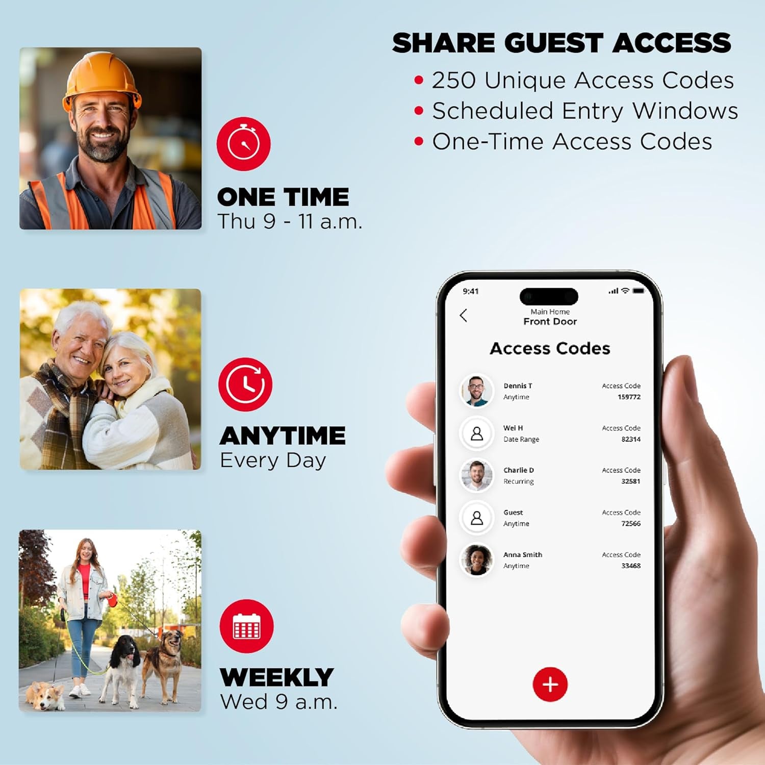 Halo Wi-Fi Smart Lock, Keyless Entry Front Door Touchscreen Deadbolt, Matte Black Finish, Grade AAA Certified, UL Listed, Easy Install No Hub, App Control, Digital Remote Lock