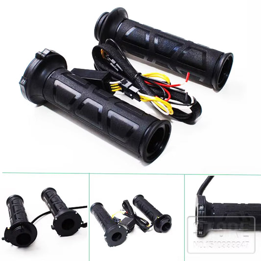 New Universal Motorcycle 22Mm Hand Heated Grips Molded Grips ATV Warmers Adjust Temperature Hot Handlebar