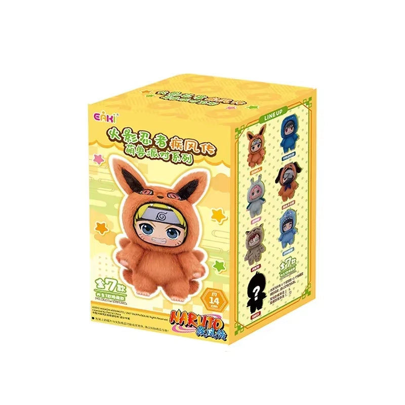 Toptoy Naruto Shippuden Beast Party Series Vinyl Figure Plush-Like Texture Blind Box Chibi Kakashi Sasuke Collectible