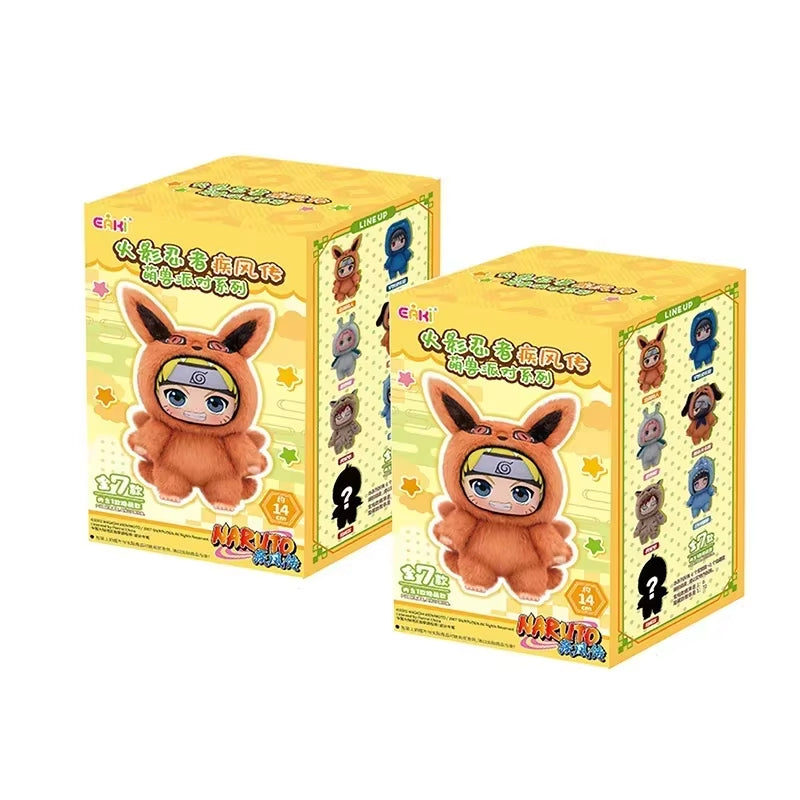 Toptoy Naruto Shippuden Beast Party Series Vinyl Figure Plush-Like Texture Blind Box Chibi Kakashi Sasuke Collectible