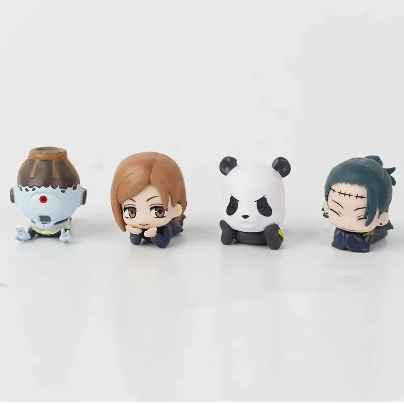 Anime Jujutsu Kaisen Figure Q Version Satoru Gojo Itadori Yuji Fushiguro Megumi Kugisaki Model Car Decora Blind Box Gift Toy