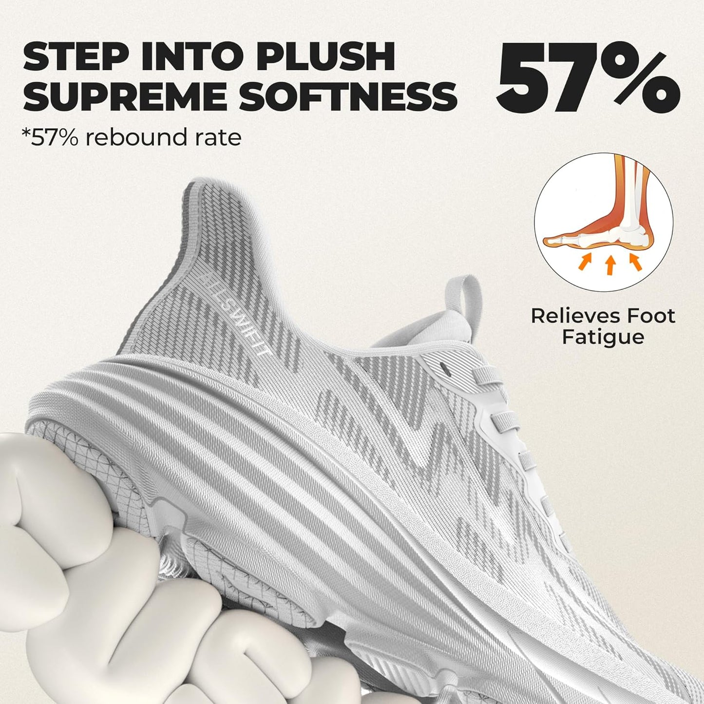 Women'S Slip on Walking Shoes Hands-Free Cushion Running Tennis Swiftplush Non-Slip Comfortable Workout Gym Athletic Fashion Sneakers
