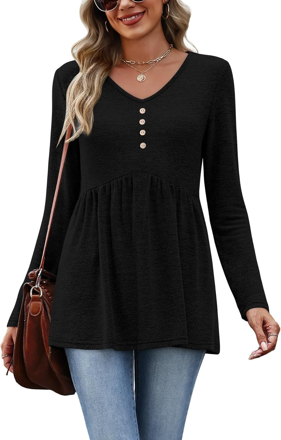 Ladies Tops and Blouses for Women Fall Sweaters Long Sleeve Shirts Winter Clothing for Women Fashion Clothing