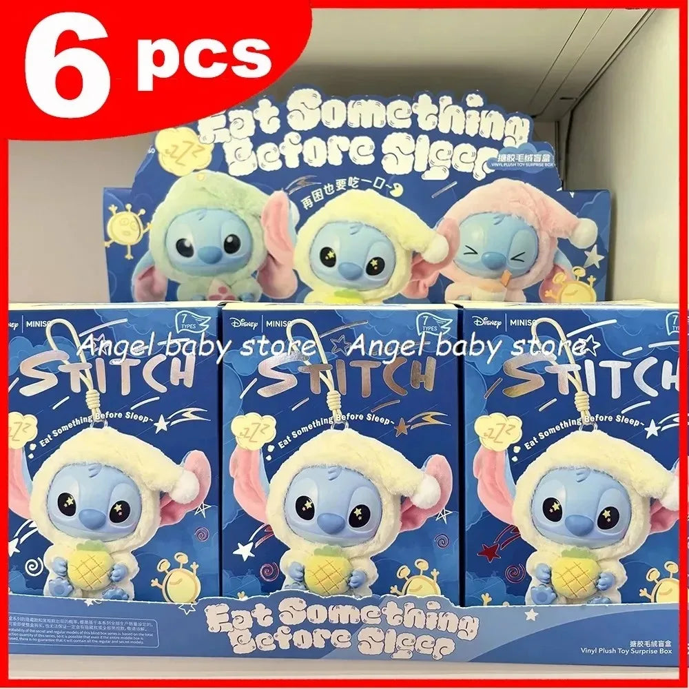 New Stitch Eat Something before Sleep Series Blind Box Plush Dolls Pendant Cute Doll Ornament Mystery Box Surprise Toys Gifts