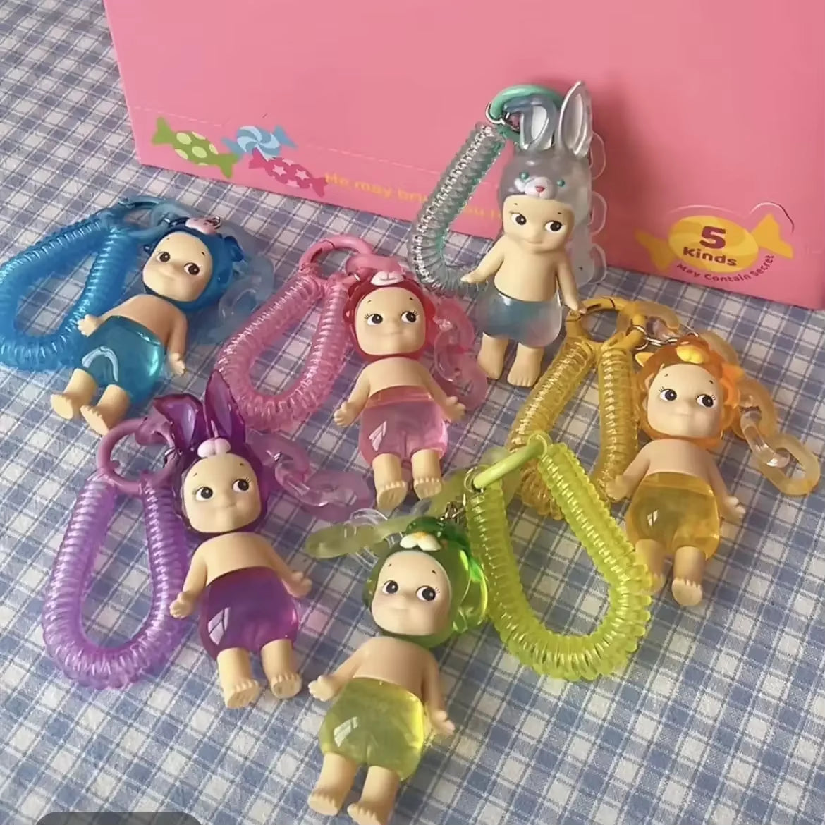 2025 NEW HOT Candy House Keychain Angel Puppy Sky Series Makes Sunny Doll Blind Box Backpack Doll Pendant Toys Surprise Box