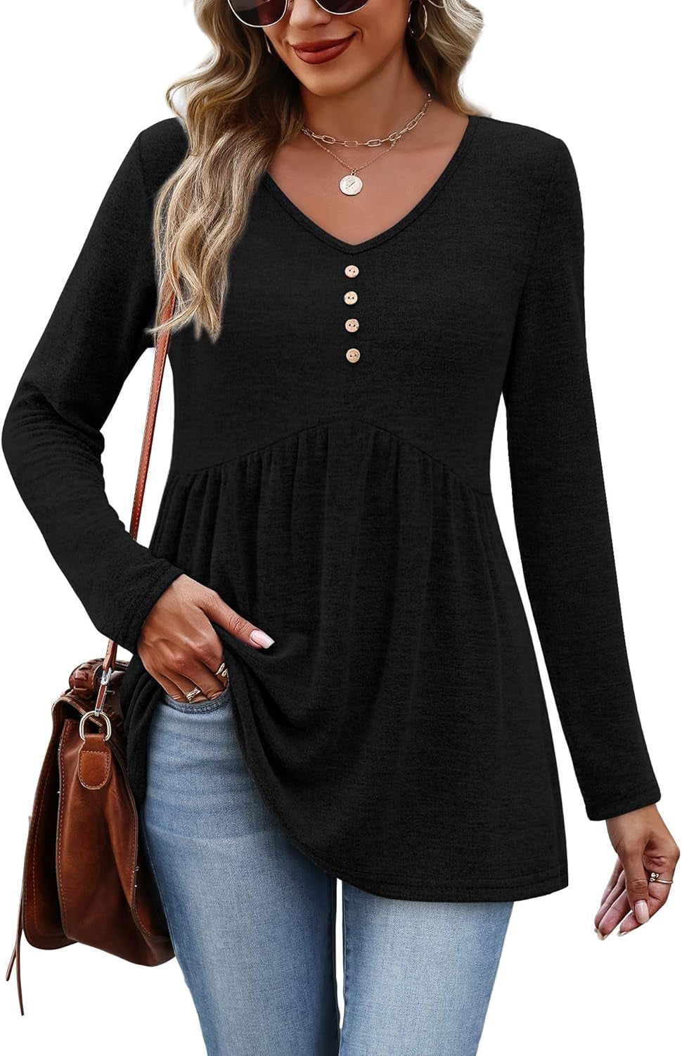 Ladies Tops and Blouses for Women Fall Sweaters Long Sleeve Shirts Winter Clothing for Women Fashion Clothing