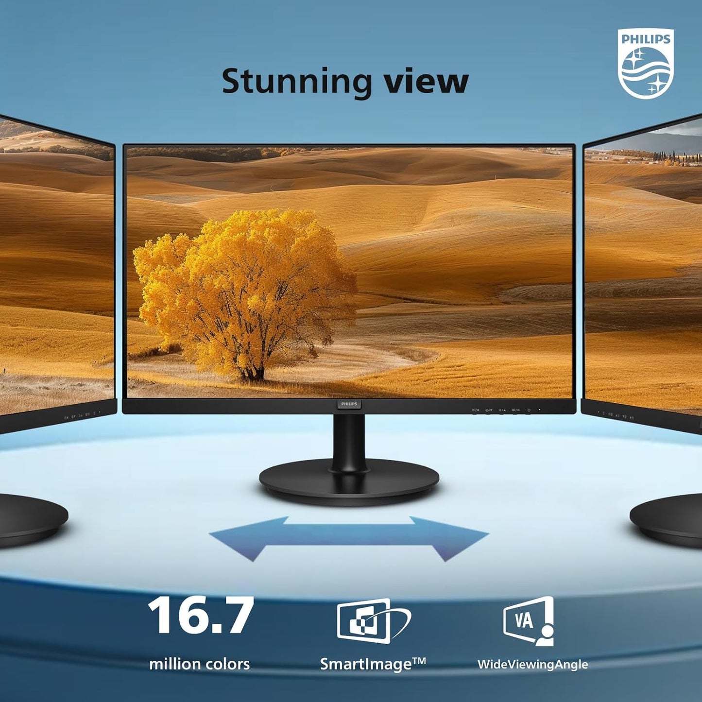 241V8LB 24 Inch Frameless Full HD (1920 X 1080) 100Hz Monitor, VESA, HDMI X1, VGA Port X1, Eye Care, 4 Year Advance Replacement Warranty