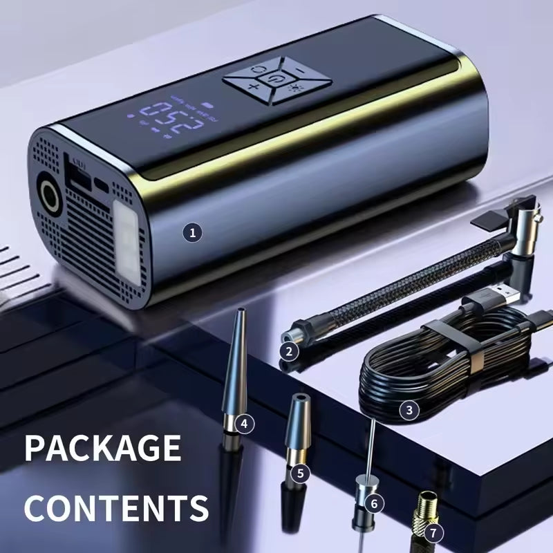 YIJU Wireless Air Pump 150Psi Portable Electric Tire Inflator for Car Bicycle Motorcycle Mini Air Compressor Tire Air Injector