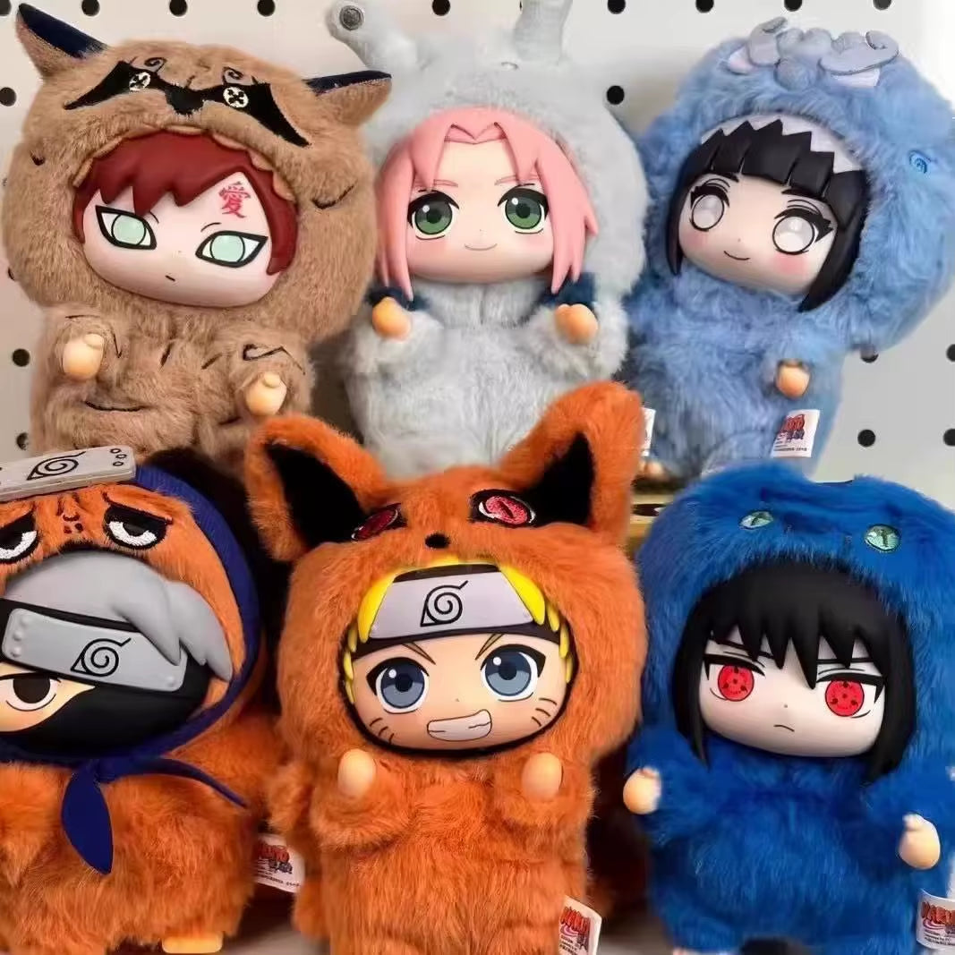 Toptoy Naruto Shippuden Beast Party Series Vinyl Figure Plush-Like Texture Blind Box Chibi Kakashi Sasuke Collectible
