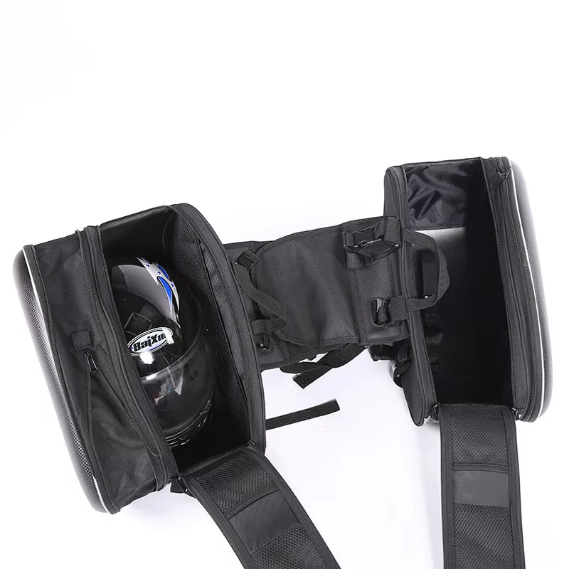2PCS Universal Fit Motorcycle Pannier Bags Luggage Saddle Bags Side Storage Fork Travel Pouch Box Motorcycle Side Helmet Riding