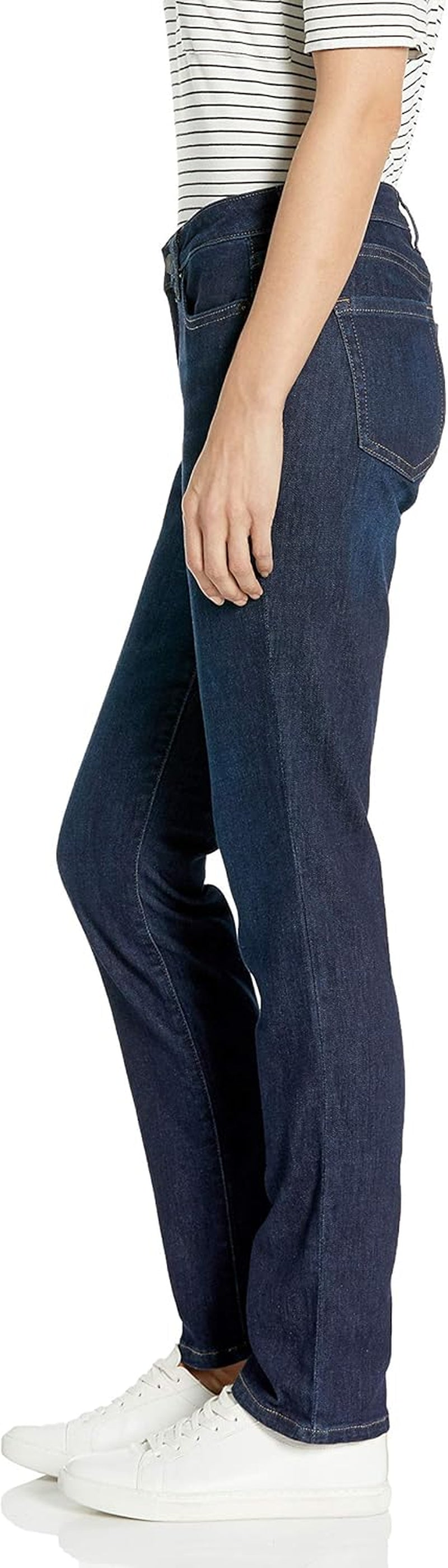 Women's Mid Rise Straight Leg Jeans, Slim Fit