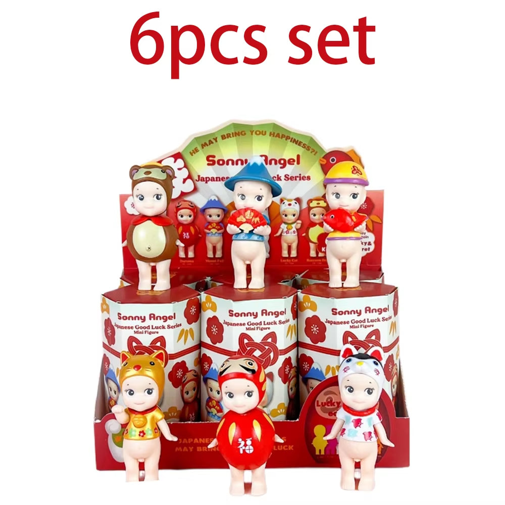 Angel Blind Box Dinosaur Good Luck Series Anime Figures Ornaments Seoul Strawberry Dolls Fans Children Christmas Gift Toys