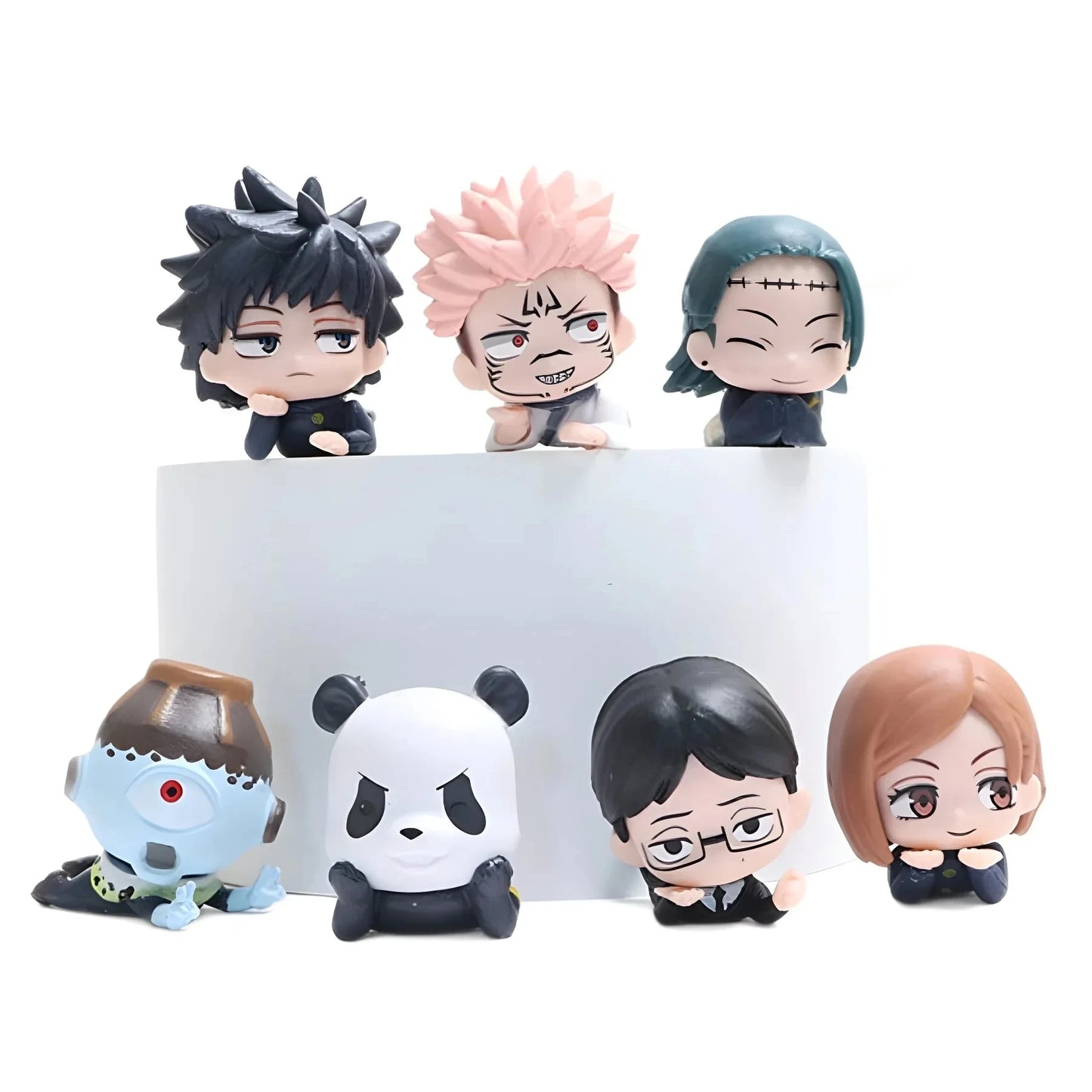 Anime Jujutsu Kaisen Figure Q Version Satoru Gojo Itadori Yuji Fushiguro Megumi Kugisaki Model Car Decora Blind Box Gift Toy
