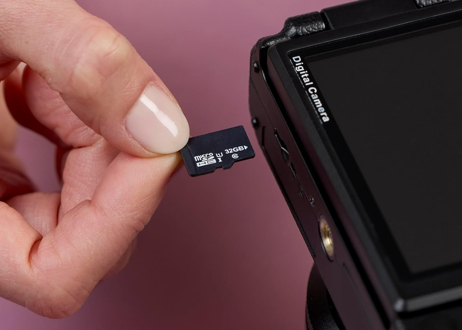 Micro SDXC Memory Card with Full Size Adapter, A2, U3, Read Speed up to 100 Mb/S, 128 GB, Black