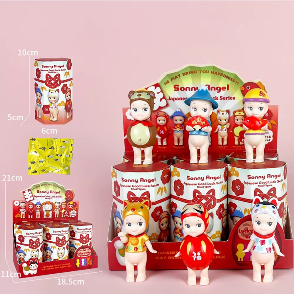 Angel Blind Box Dinosaur Good Luck Series Anime Figures Ornaments Seoul Strawberry Dolls Fans Children Christmas Gift Toys