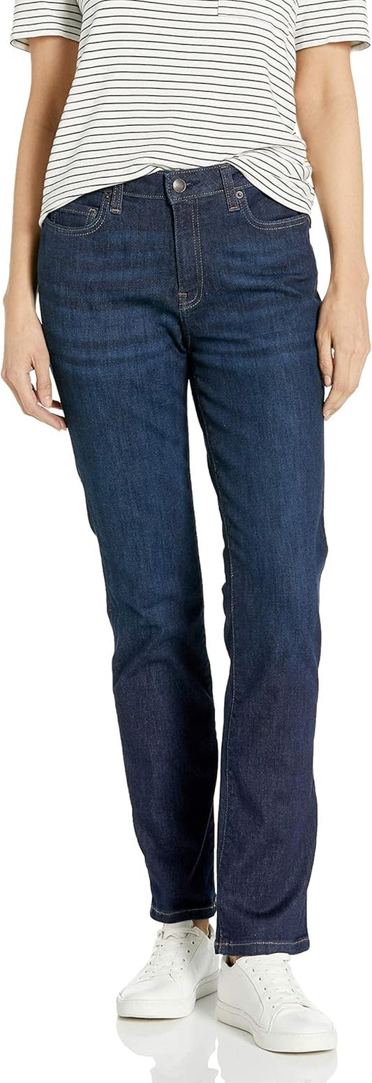 Women's Mid Rise Straight Leg Jeans, Slim Fit