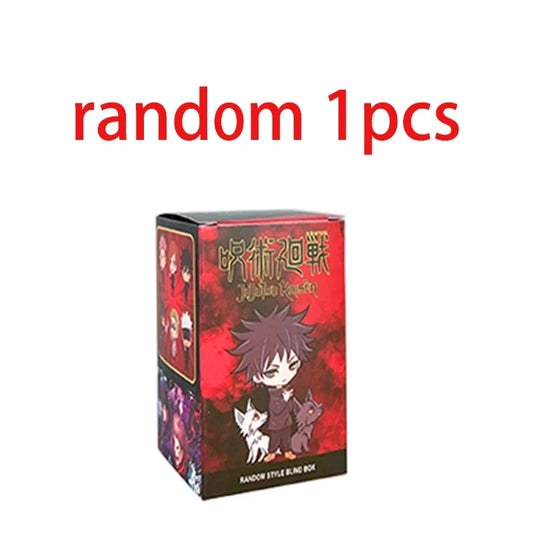 Anime Jujutsu Kaisen Figure Q Version Satoru Gojo Itadori Yuji Fushiguro Megumi Kugisaki Model Car Decora Blind Box Gift Toy