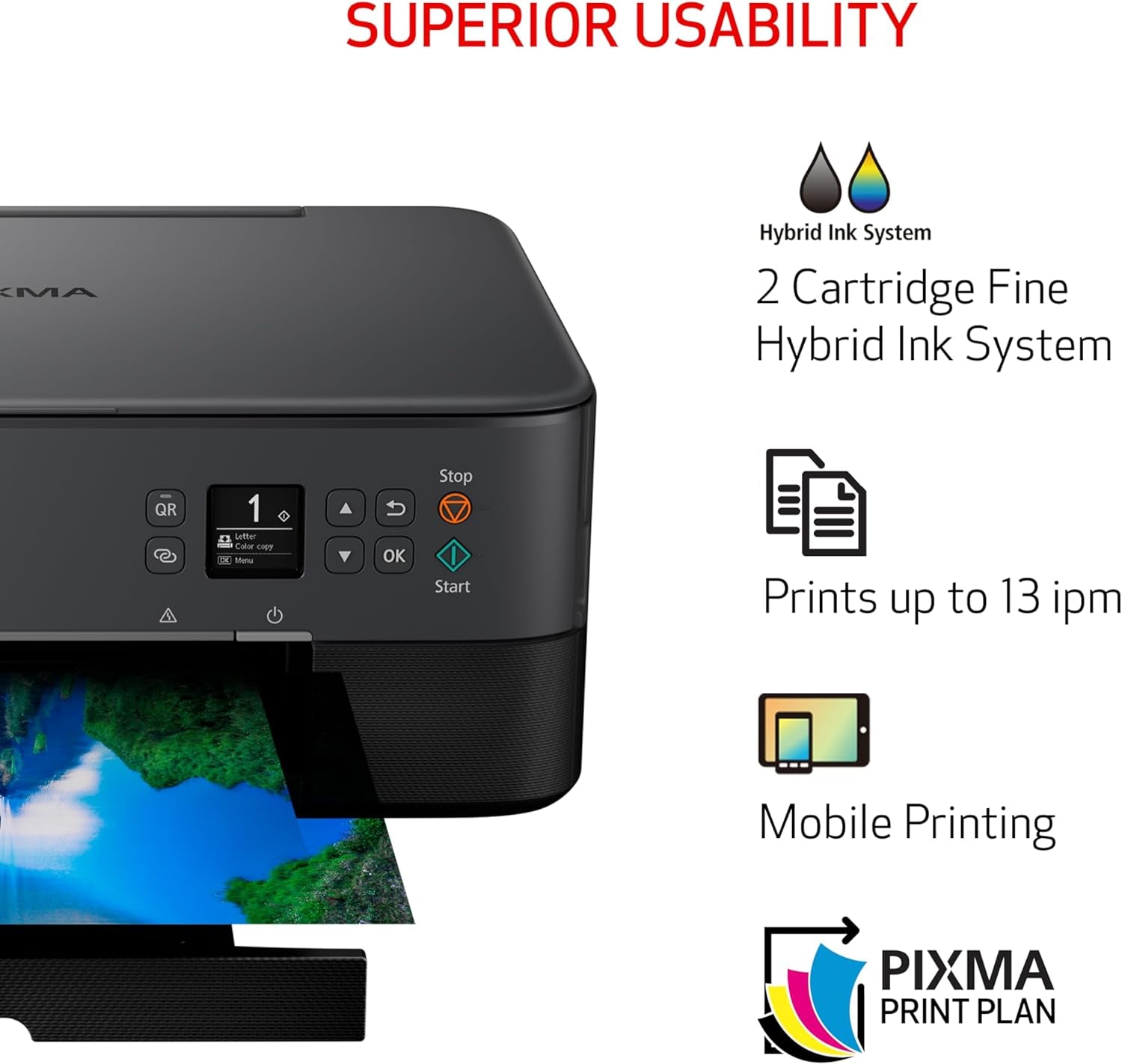 PIXMA Ts6420A All-In-One Wireless Inkjet Printer [Print, Copy, Scan], Works with Alexa