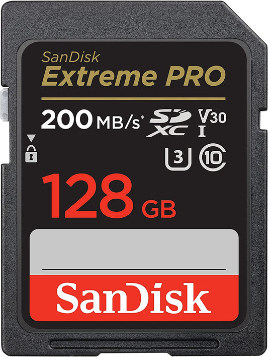 128GB Extreme PRO SDXC UHS-I Memory Card - C10, U3, V30, 4K UHD, SD Card - SDSDXXD-128G-GN4IN