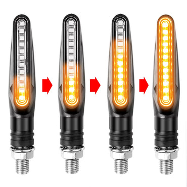 Motorcycle Led Turn Signals Directional Indicators Flashing Rear Tail Brake Flasher Light Stop Signal Light Motorcycle DRL Lamp
