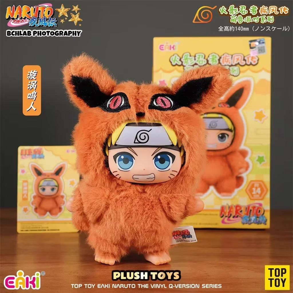 Toptoy Naruto Shippuden Beast Party Series Vinyl Figure Plush-Like Texture Blind Box Chibi Kakashi Sasuke Collectible