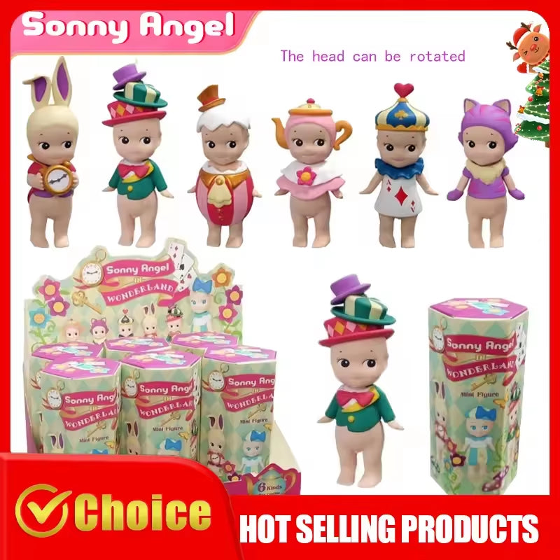 Sonny Angel in Wonderland Series Blind Box Cute Anime Figure Collectible Toy Doll Home Decor Gift for Kids Girls Birthday Party